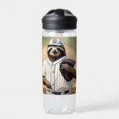 "スラッガースロース：プレートで遅く安定" ウォーターボトル (正面)