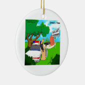 スラッグ交通警官おもしろい セラミックオーナメント (右)