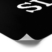 スラッグ風のおもしろい鈍いスラグプンダークBG ポスター (角)