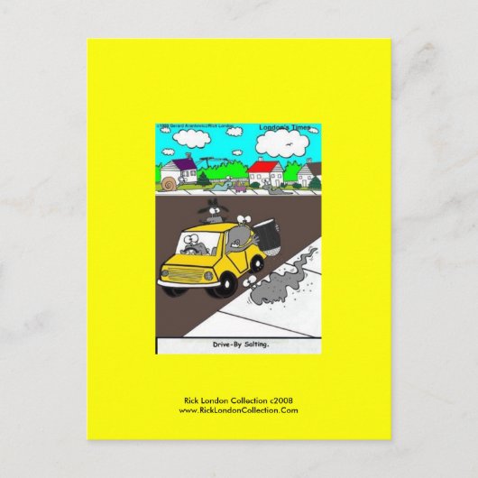 スラッグ/カタツムリ漫画はがき「ドライブ・バイ・サルティング」 ポストカード (正面)