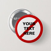 スラッシュの反テンプレートの円 缶バッジ (正面&裏面)