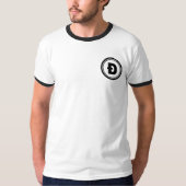 スラッシュのDogecoinの数々のな円形の小型のワイシャツとのD Tシャツ (正面)