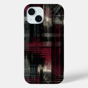 スラッシュグランギーの代替グランジ格子模様 iPhone 15ケース