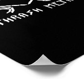 スラッシュスケルトンハンドクラシックハート ポスター (角)