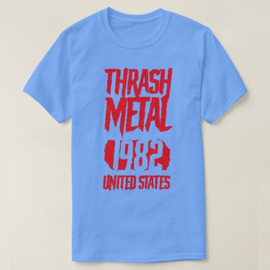 スラッシュメタル1982ヴィンテージ Tシャツ (デザイン正面)