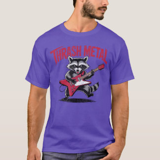 スラッシュメタル アライグマ ギター ロック Tシャツ