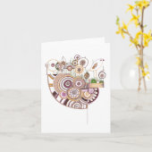 スラッシュ空白のノートカード カード (黄色い花)