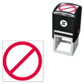 スラッシュ記号の付いたアンチの赤い円を使用しない セルフインキングスタンプ (インサイチュ)