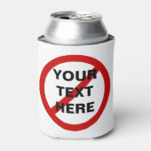 スラッシュ記号の付いたアンチの赤い円を使用しない 缶クーラー (缶正面)