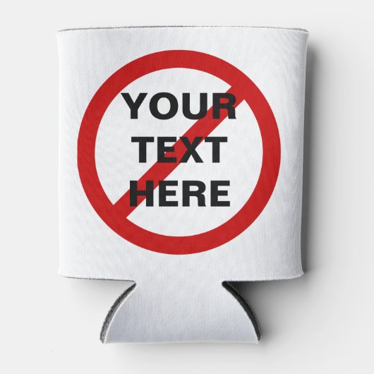 スラッシュ記号の付いたアンチの赤い円を使用しない 缶クーラー (正面)