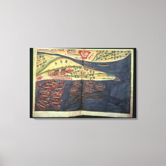 スラットの探査地図 キャンバスプリント (正面)