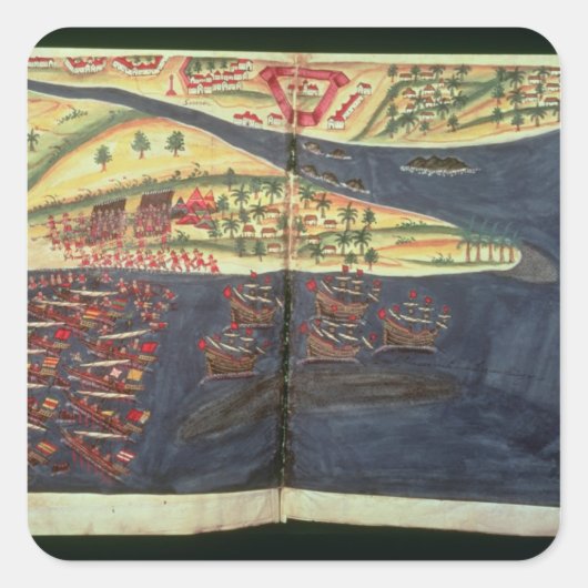 スラットの探査地図 スクエアシール (正面)