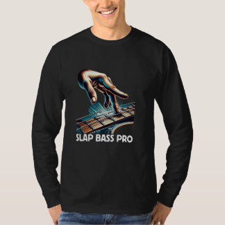 スラップバスプロ深いトーンミュージシャンバスオーバー Tシャツ