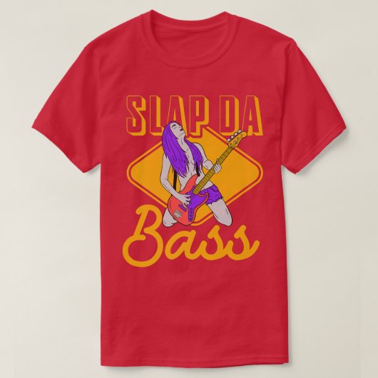 スラッ楽しむプバスギタージャムセッションSlap da bass Sl Tシャツ (デザイン正面)