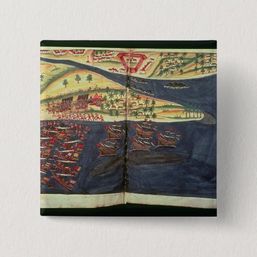 スラトの調査の地図 缶バッジ (正面)