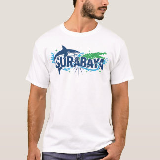 スラバヤ Tシャツ - 大胆な海洋都市名のグラフィック