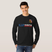 スラパニスチェコ共和国ハート国旗Aのライオンコート Tシャツ (正面フル)