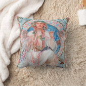 スラビア、ミュシャ クッション (ブランケット)