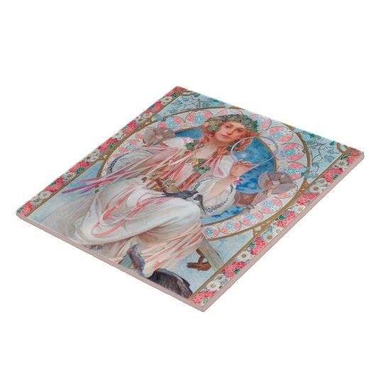 スラビア、ミュシャ タイル (側面)