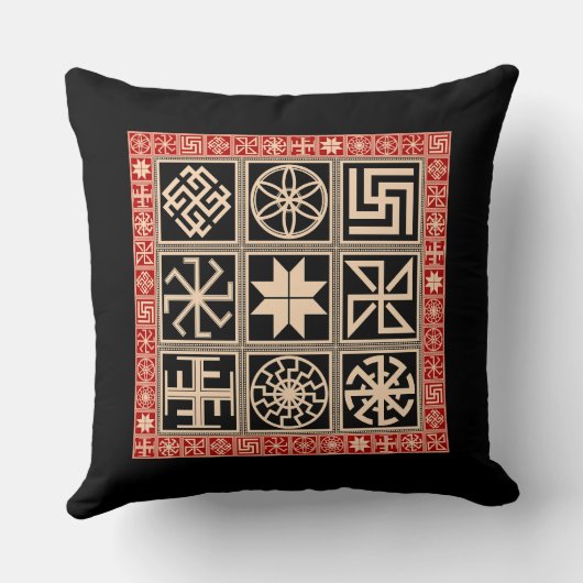 スラビックアミュレットシンボルや象徴装飾用クッション クッション (裏面)