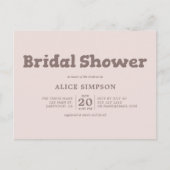 スラブよくはしゃぐはっきりしたベージュブライダルシャワー ポストカード (正面)