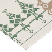 スラブフォークアートウィンターフォレスト | メリークリスマス ミディアムテーブルランナー (コーナー)