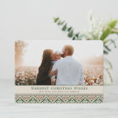 スラブフォークアートパターン |フォトクリスマスカード 招待状 (スタンド正面)