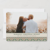 スラブフォークアートパターン |フォトクリスマスカード 招待状 (正面)