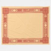 スラブ伝統的カレンダーのパターン フリースブランケット (正面(横))