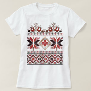スラブ/スカンジナビアの刺伝統的しゅう Tシャツ