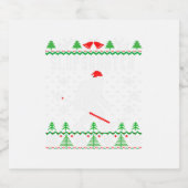 スラプスクアッチ醜いクリスマスホッケーサスカッチBighoge スパークリングワインラベル (シングルラベル)