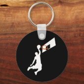 スラムダンクバスケットボールプレーヤー – ホワイトシルエット キーホルダー (正面)