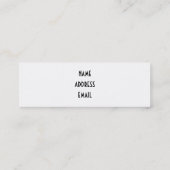 スラムダンクバスケットボールプレーヤー – ホワイトシルエット スキニー名刺 (裏面)