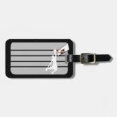 スラムダンクバスケットボールプレーヤー – ホワイトシルエット ラゲッジタグ (正面横)