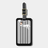 スラムダンクバスケットボールプレーヤー – ホワイトシルエット ラゲッジタグ (正面縦)