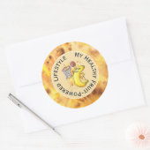 スラムダンクバナナキャラクターフルーティニタリーパワー🍌🏀 ラウンドシール (封筒)