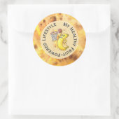 スラムダンクバナナキャラクターフルーティニタリーパワー🍌🏀 ラウンドシール (バッグ)