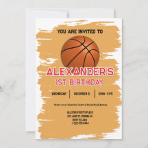 スラムダンクファースト誕生日バッシュ招待状