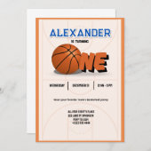 スラムダンクファースト誕生日バッシュ招待状 招待状 (正面/裏面)