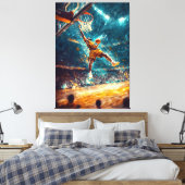 スラムダンクレジェンド – ダイナミックスポーツアート – バスケットボール キャンバスプリント (インサイチュ (寝室))