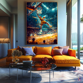 スラムダンクレジェンド – ダイナミックスポーツアート – バスケットボール キャンバスプリント