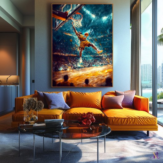 スラムダンクレジェンド – ダイナミックスポーツアート – バスケットボール キャンバスプリント