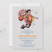 スラムダンク少年誕生日パーティー 招待状 (正面)