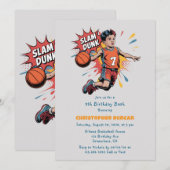 スラムダンク少年誕生日パーティー 招待状 (正面/裏面)