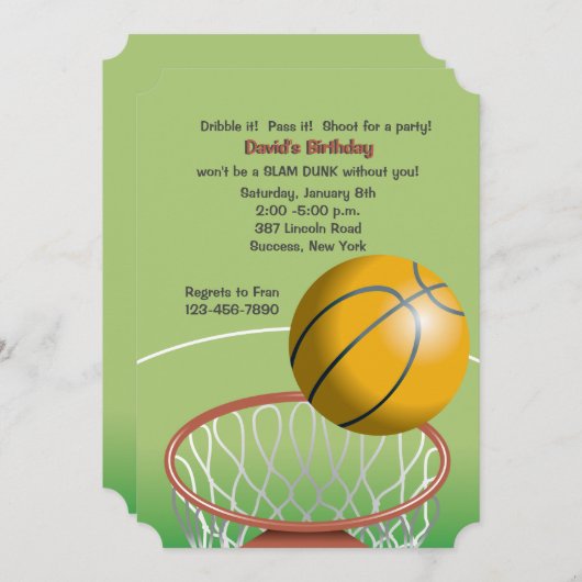 スラムダンク招待状 招待状 (正面/裏面)