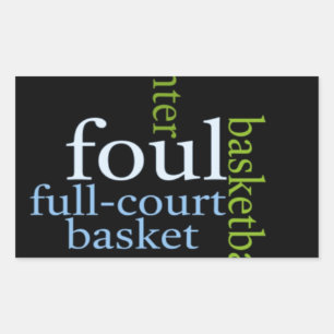 スラムダンク・オブ・ワーズ：チャンピオンズのバスケットボール・ゲーム 長方形シール