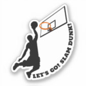 スラムダンク!バスケットボール選手スポーツ シール (正面)