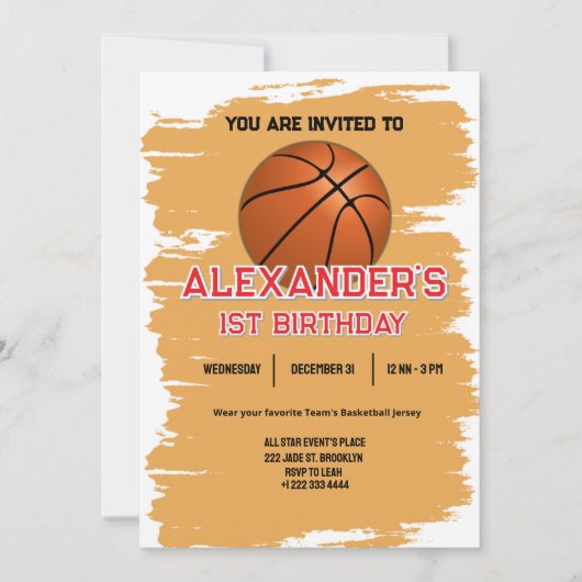 スラムダンク ファースト バースデー バッシュ 招待状 (正面)