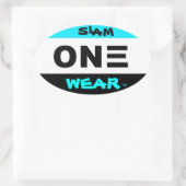 スラムワン衣服 楕円形シール (バッグ)