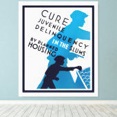 スラム街での少年非行を治す キャンバスプリント (インサイチュ (ウッドフロア))